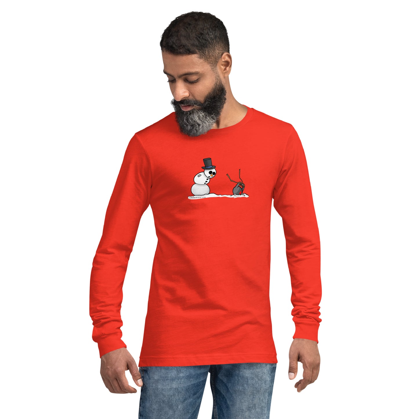 The snowman kettlebell PR gone wrong Unisex Long Sleeve Tee