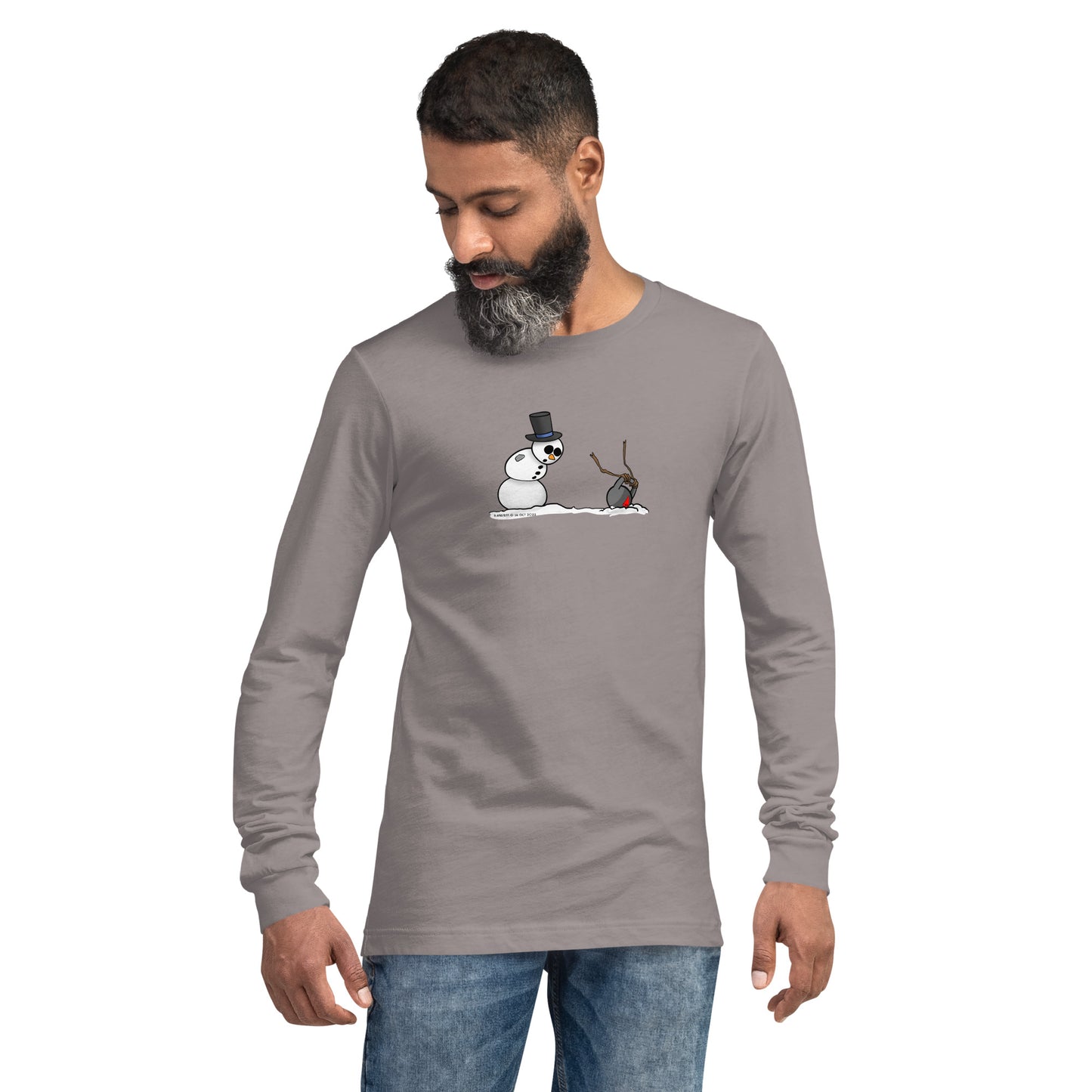 The snowman kettlebell PR gone wrong Unisex Long Sleeve Tee