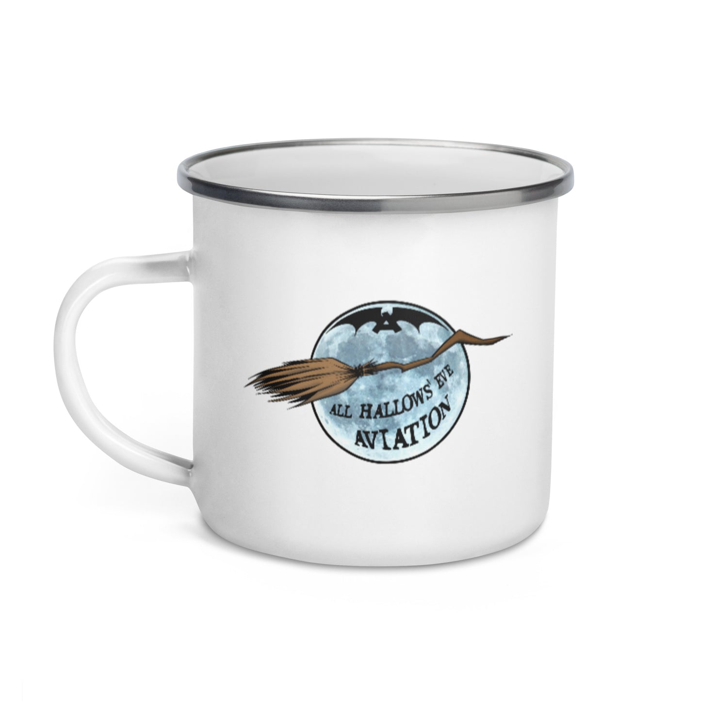 All Hallows' Eve Aviation Logo Enamel Mug