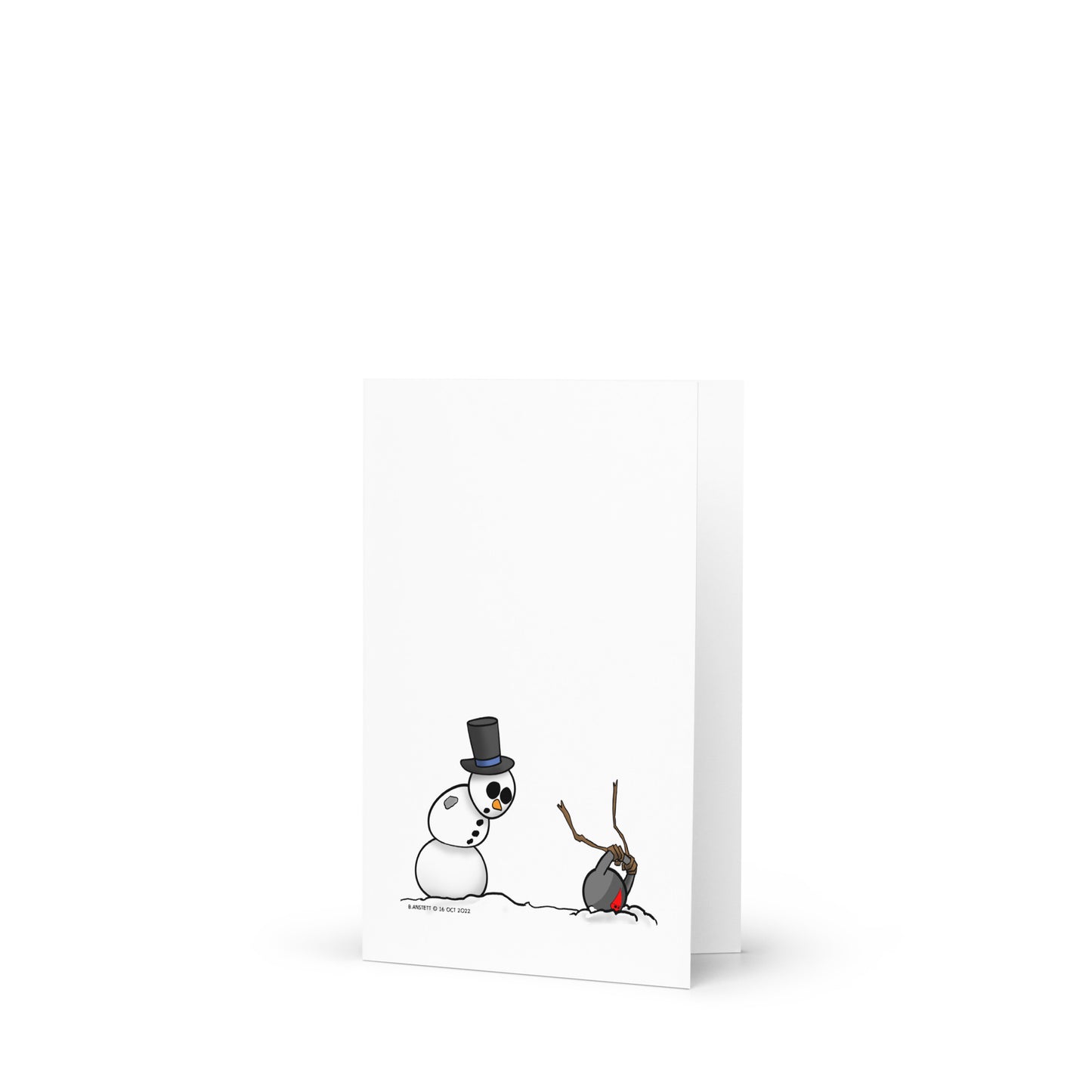 Snowman Mishap Greeting card