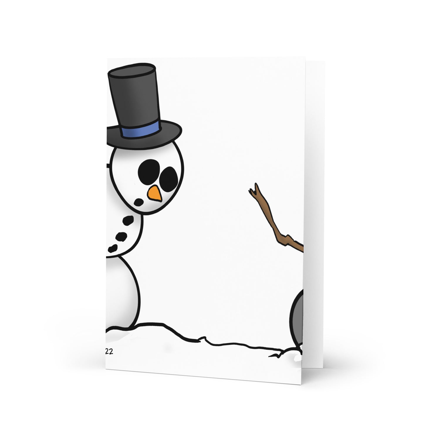 Snowman Mishap Greeting card