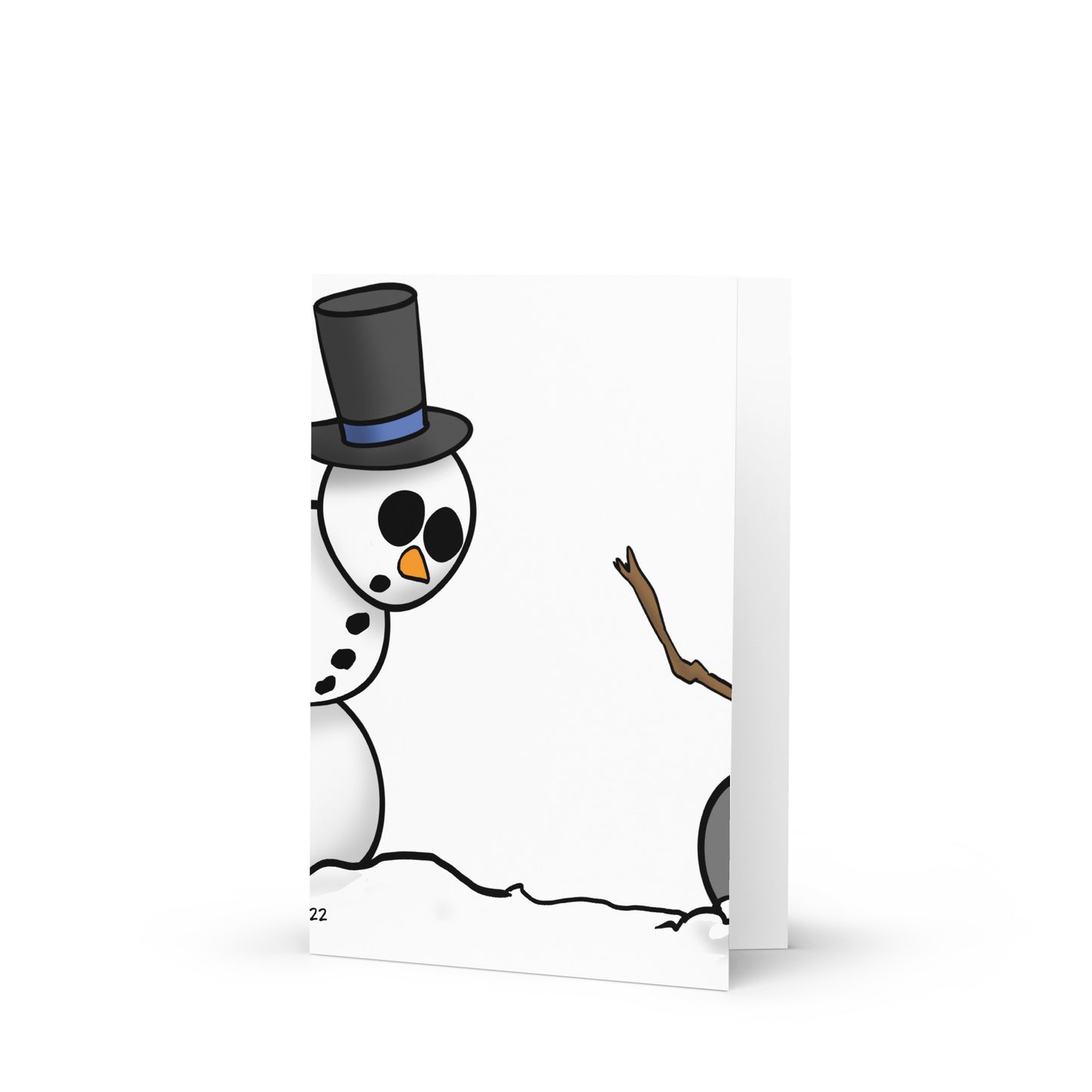 Snowman Mishap Greeting card