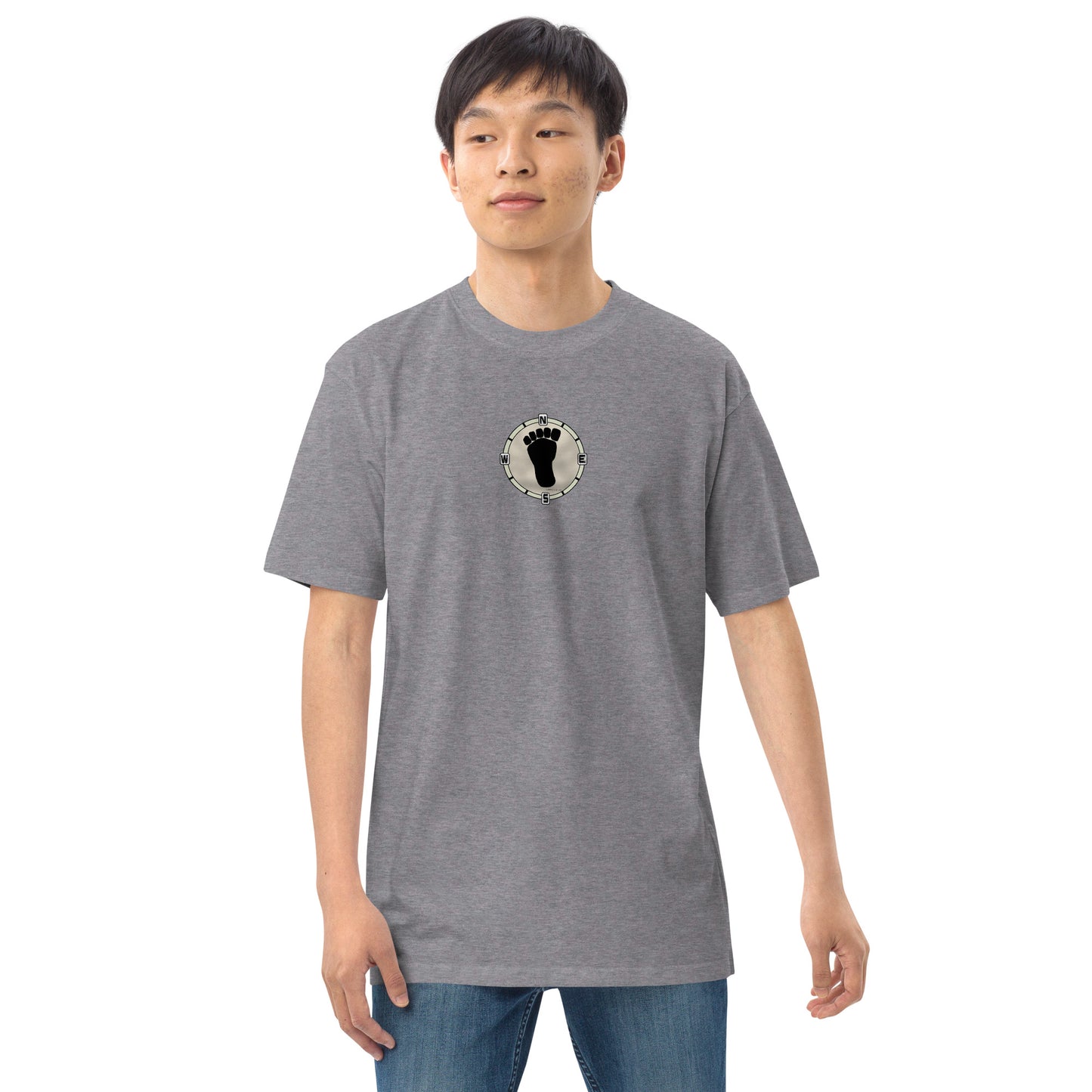 Foot Print Compass Men’s premium heavyweight tee 3 colors available!