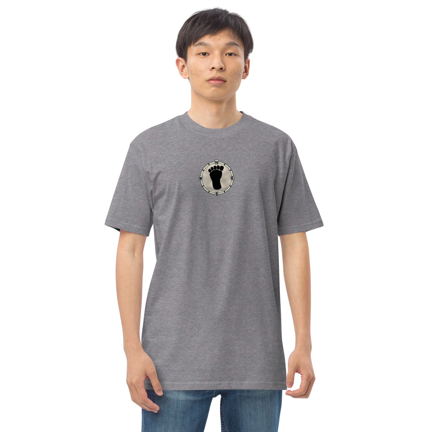 Foot Print Compass Men’s premium heavyweight tee 3 colors available!