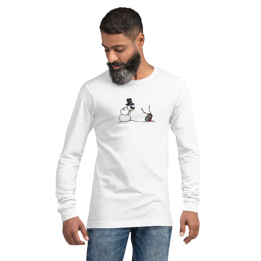 The snowman kettlebell PR gone wrong Unisex Long Sleeve Tee