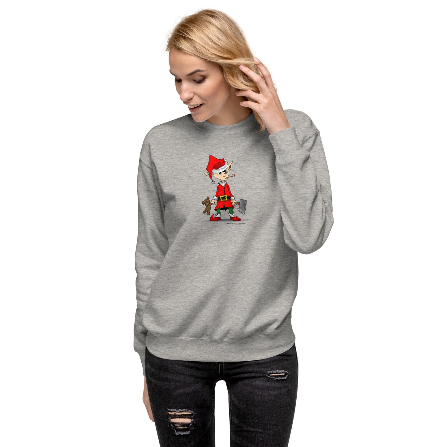 Elf Loving the Holidays ! Unisex Premium Sweatshirt