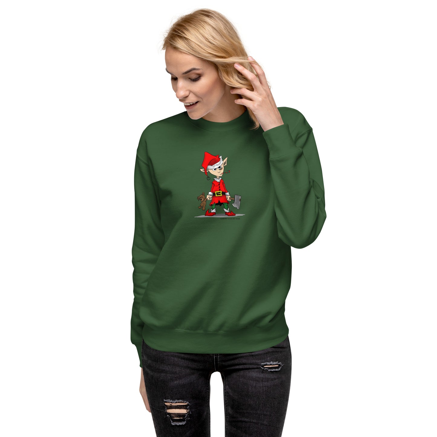 Elf Loving the Holidays ! Unisex Premium Sweatshirt