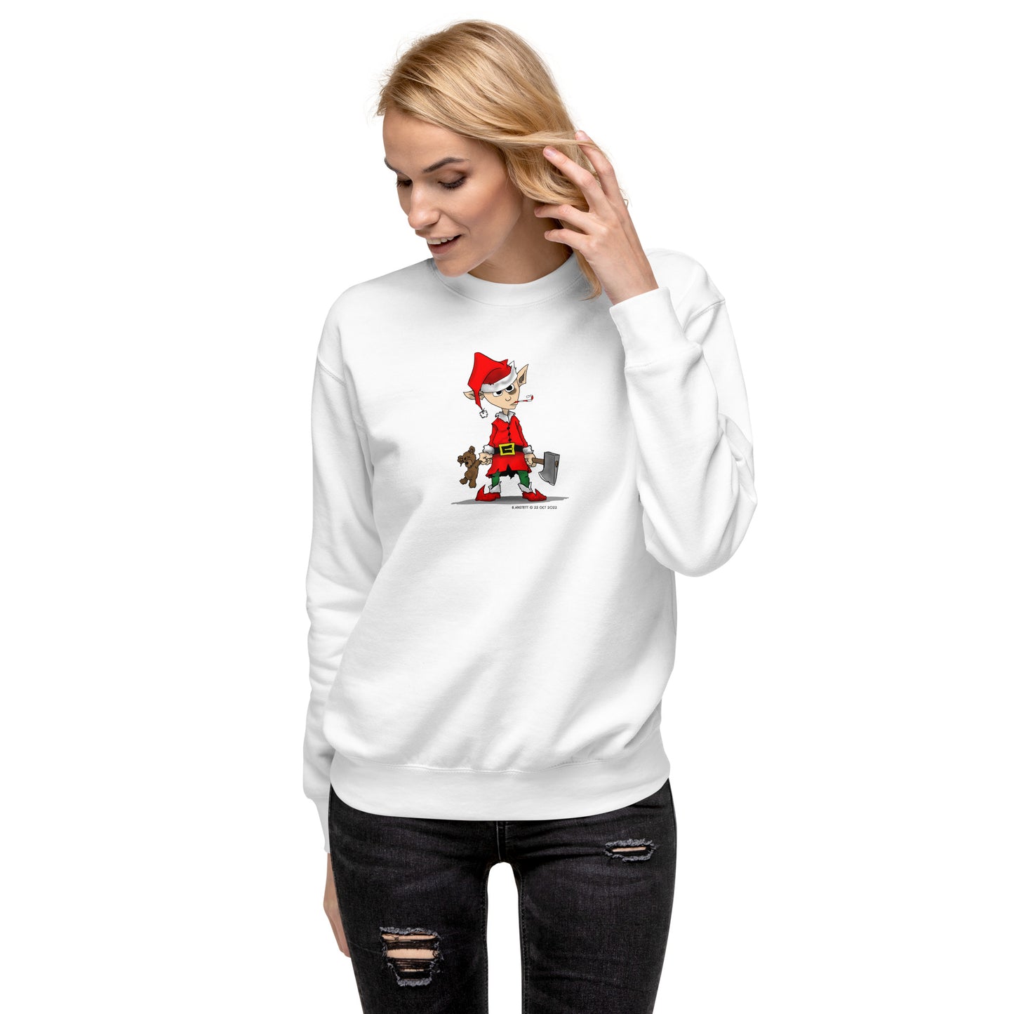 Elf Loving the Holidays ! Unisex Premium Sweatshirt