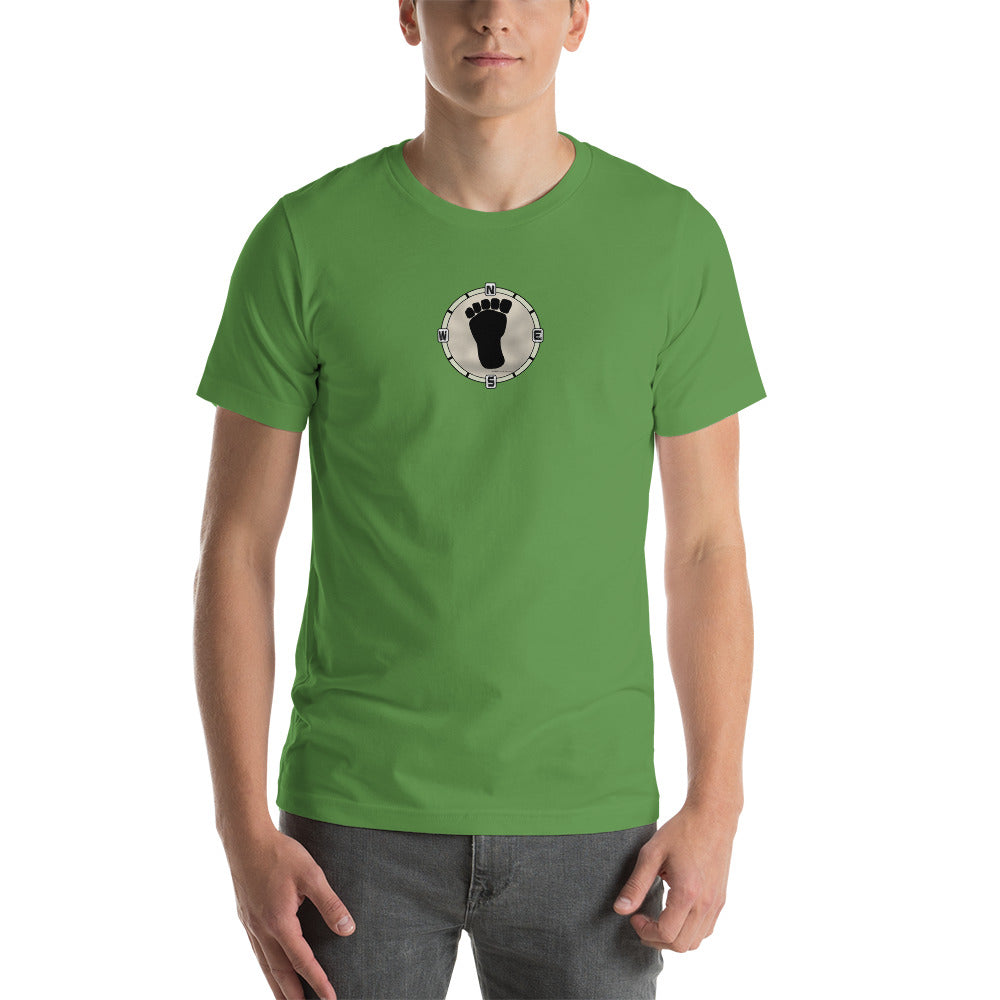 Squatch Compass on front Unisex t-shirt 12 colors available!