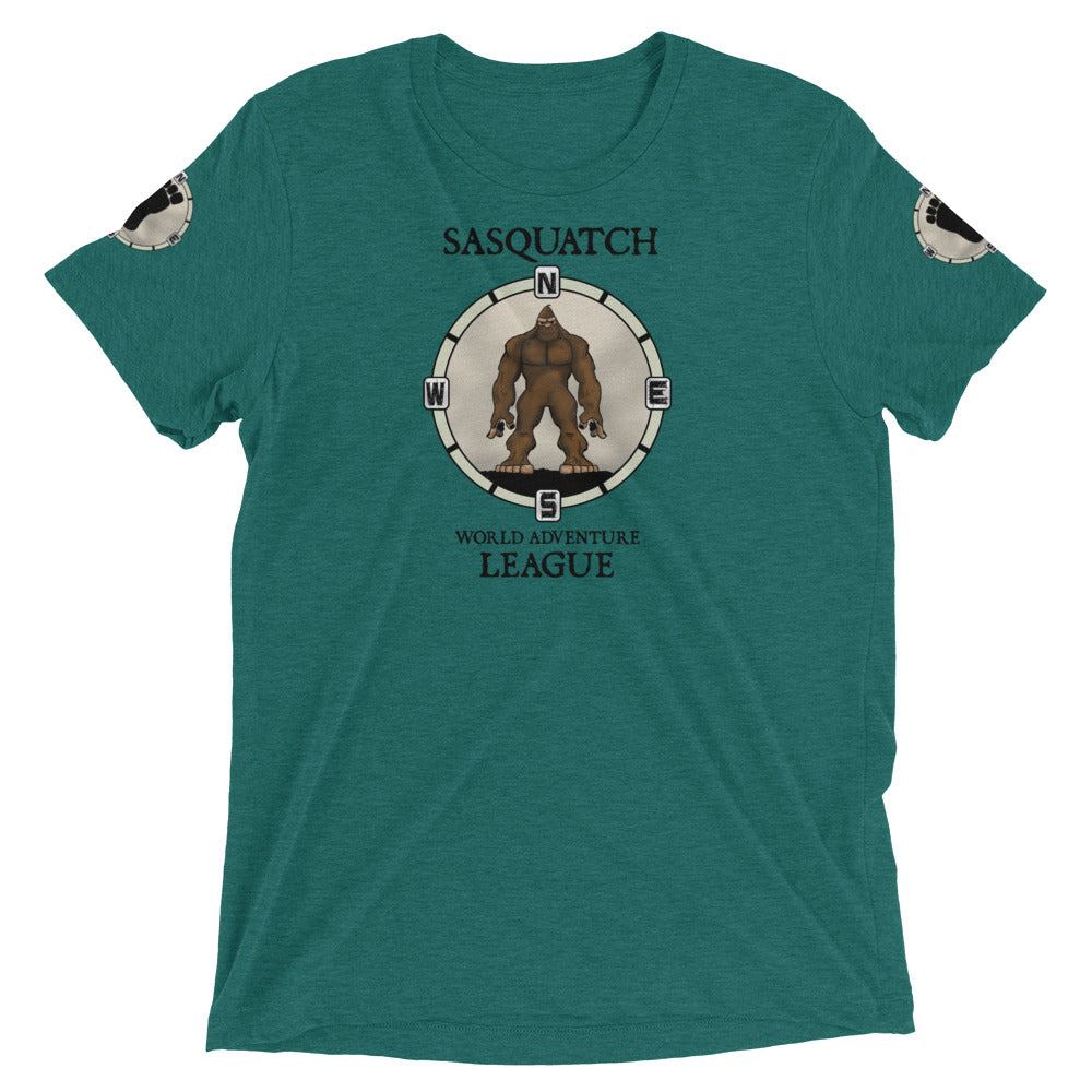 Sasquatch World Adventure League Dual Patch Short sleeve t-shirt 4 colors available!