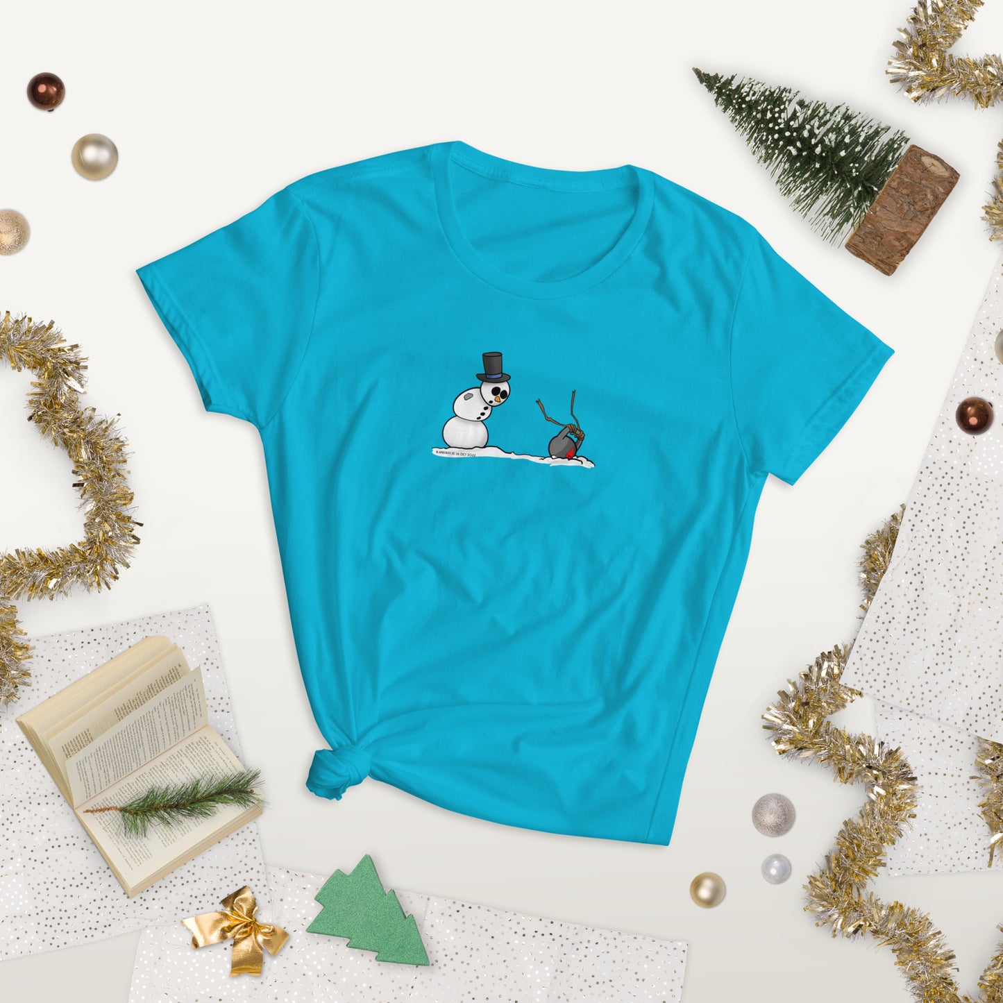 Snowman Kettlebell Mishap Women's short sleeve t-shirt