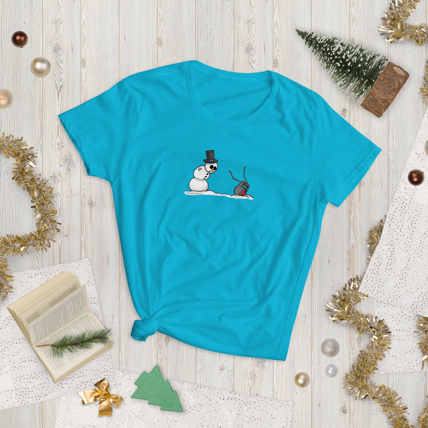 Snowman Kettlebell Mishap Women's short sleeve t-shirt