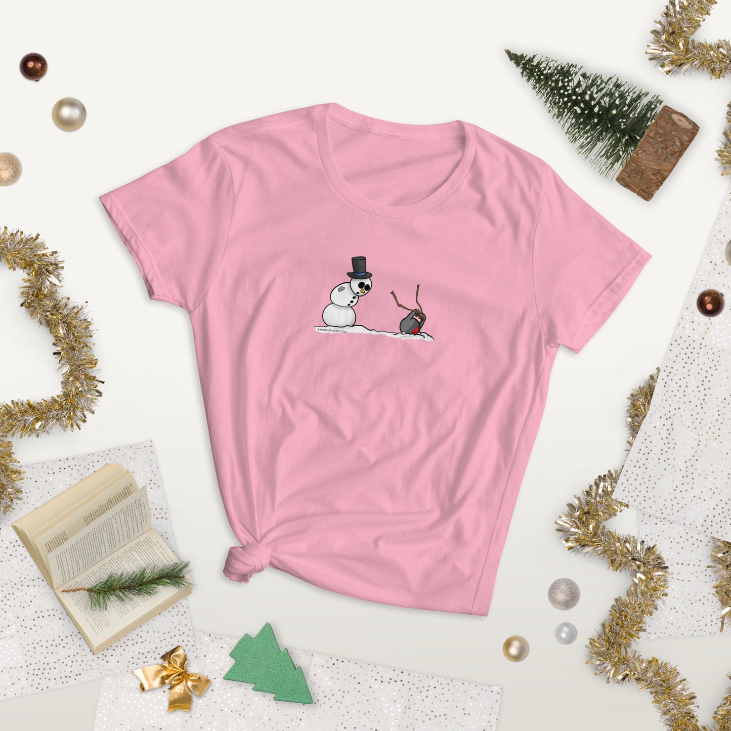 Snowman Kettlebell Mishap Women's short sleeve t-shirt