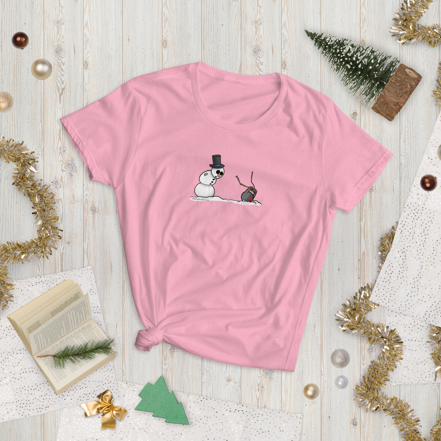 Snowman Kettlebell Mishap Women's short sleeve t-shirt